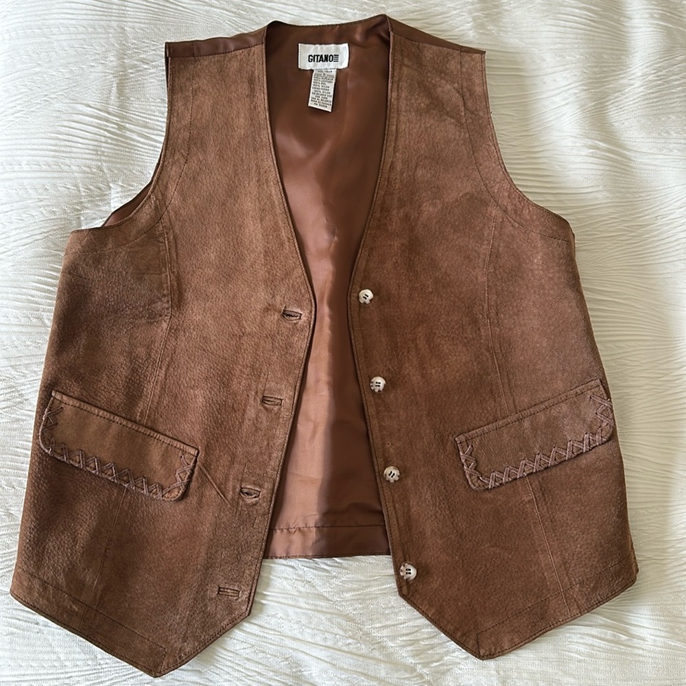 GITANO Vintage genuine leather vest
